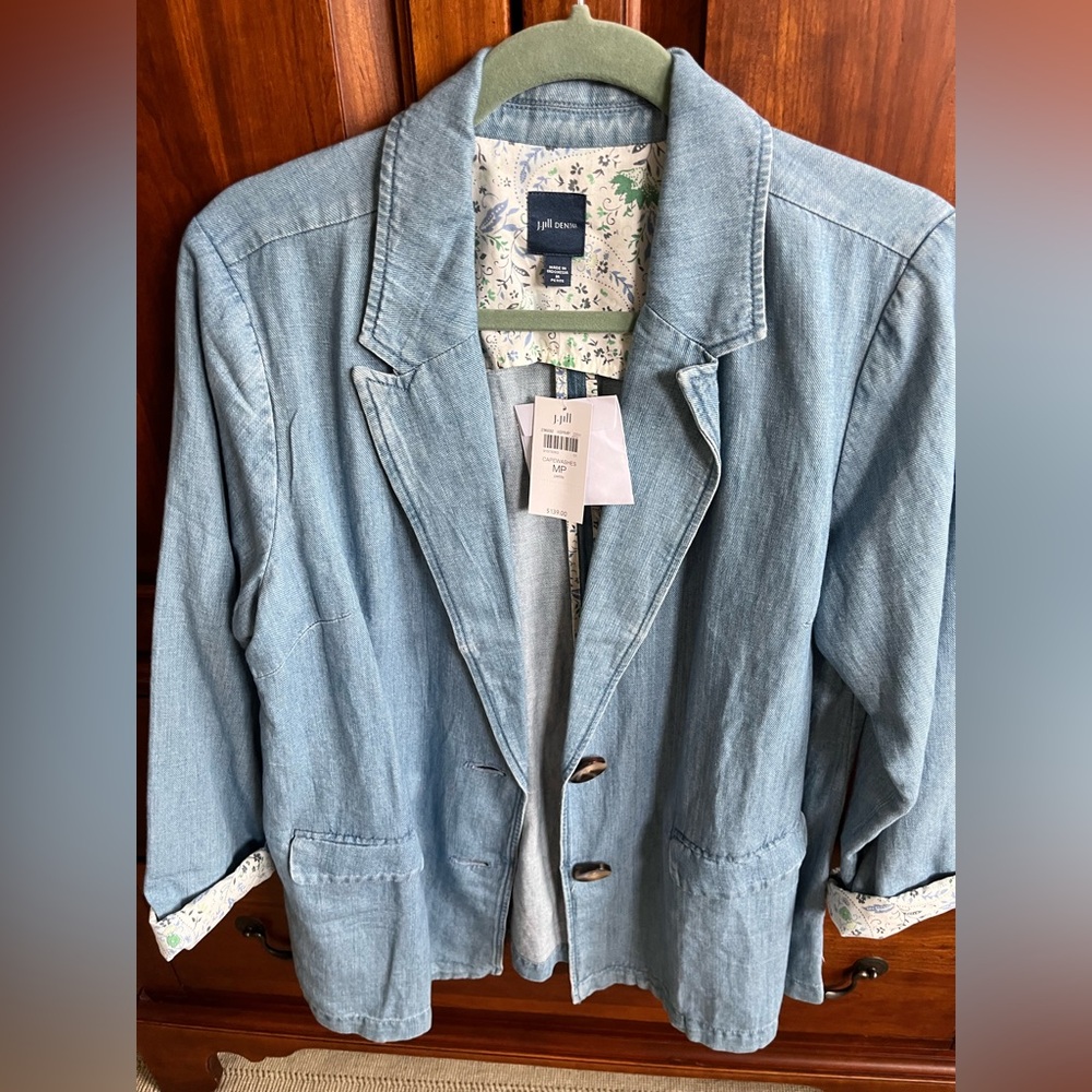 NWT denim blazer